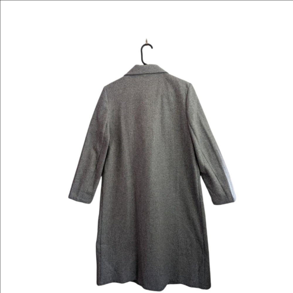 Women's Noracora Grey Coat with Black Buttons Size L - Picture 2 of 10